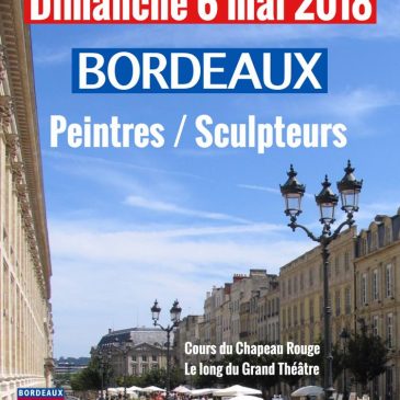 Exposition de peinture de mai à novembre 018 cours du Chapeau rouge à Bordeaux