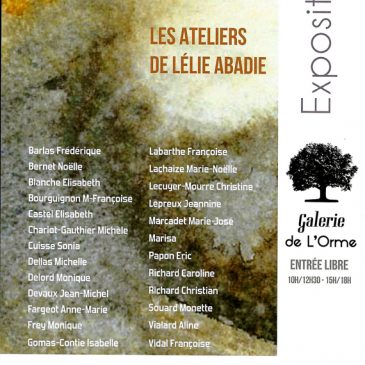 Exposition des ateliers de Lélie Abadie, à Biscarosse du 20 au 29 septembre 2019